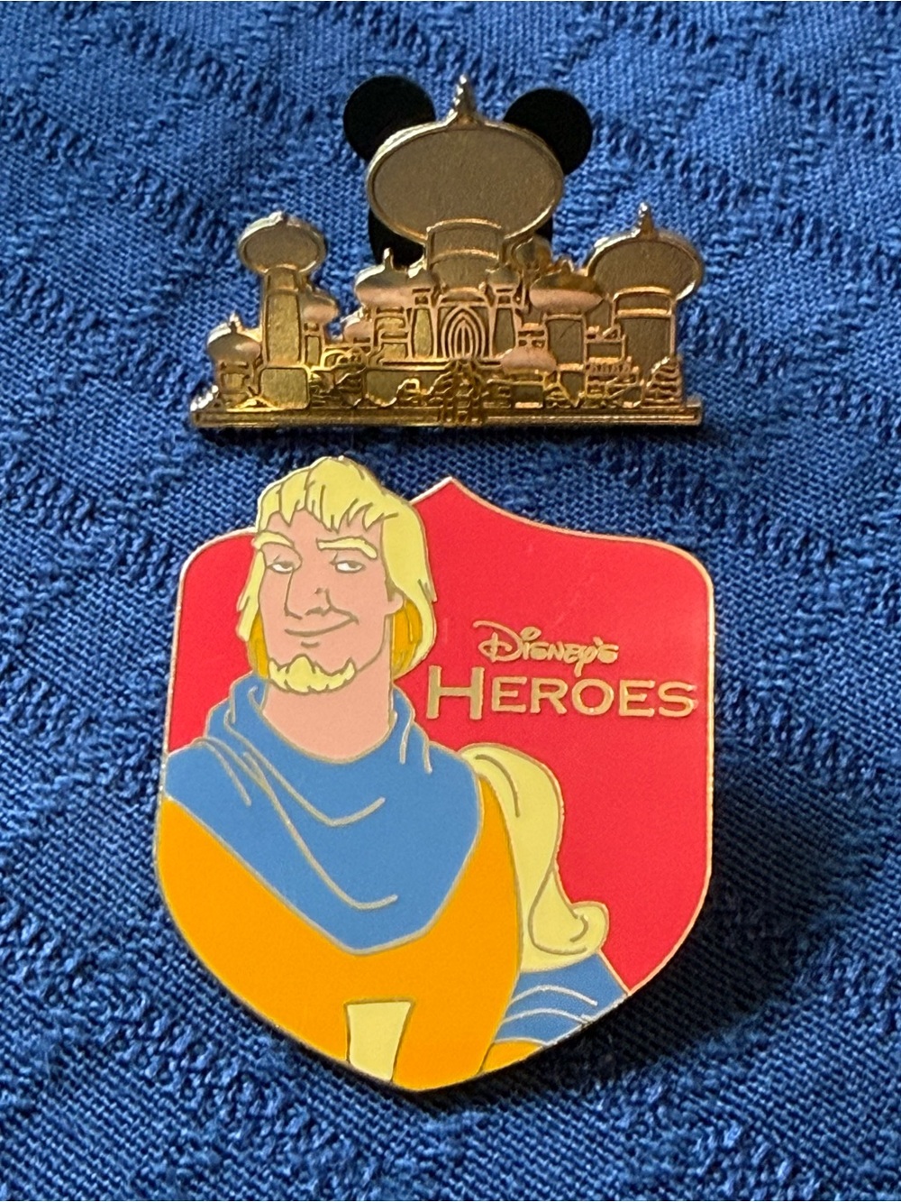 Disney Park 2002 Cast Lanyard Pin Lot – Captain Phoebus & Jasmine’s Palace